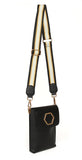 Alice Wheeler London "Brompton Honeycomb" Cross Body Bag - Black