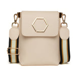 Alice Wheeler London "Brompton Honeycomb" Cross Body Bag - Cream