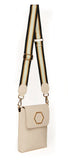 Alice Wheeler London "Brompton Honeycomb" Cross Body Bag - Cream