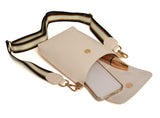 Alice Wheeler London "Brompton Honeycomb" Cross Body Bag - Cream