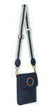 Alice Wheeler London "Brompton Honeycomb" Cross Body Bag - Navy