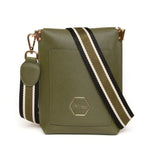 Alice Wheeler London "Brompton Honeycomb" Cross Body Bag - Olive