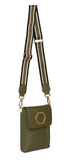 Alice Wheeler London "Brompton Honeycomb" Cross Body Bag - Olive