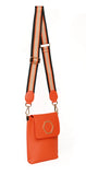 Alice Wheeler London "Brompton Honeycomb" Cross Body Bag - Orange