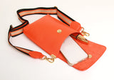 Alice Wheeler London "Brompton Honeycomb" Cross Body Bag - Orange