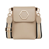 Alice Wheeler London "Brompton Honeycomb" Cross Body Bag - Stone