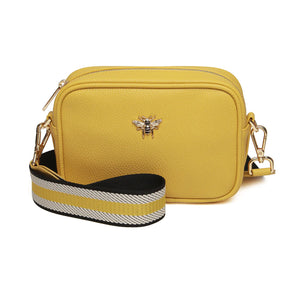 Alice Wheeler London "Mini Mayfair" Cross Body Bag - Mustard