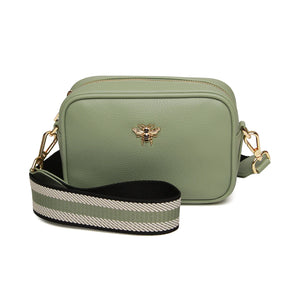 Alice Wheeler London "Mini Mayfair" Cross Body Bag - Sage