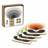 Orla Kiely 70s Oval Flower Set of 4 Coasters