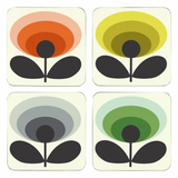 Orla Kiely 70s Oval Flower Set of 4 Coasters