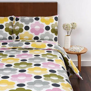 Orla Kiely Duvet Cover & Pillowcases - Scribble Sunset Flower Multi