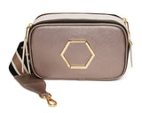 Alice Wheeler London "Pimlico Honeycomb" Tricolour Cross Body Bag - Bronze