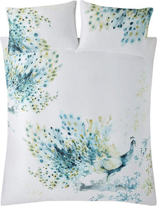 Voyage Maison Duvet Cover and Pillowcase Set - Wimbourne Peacock Teal