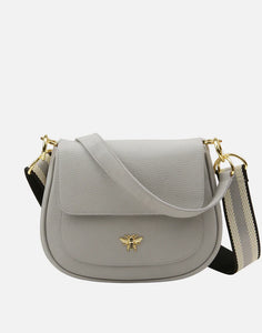 Alice Wheeler London Ascot Grey Saddle Bag