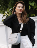 Alice Wheeler London Ascot Grey Saddle Bag