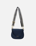 Alice Wheeler London Ascot Navy Saddle Bag