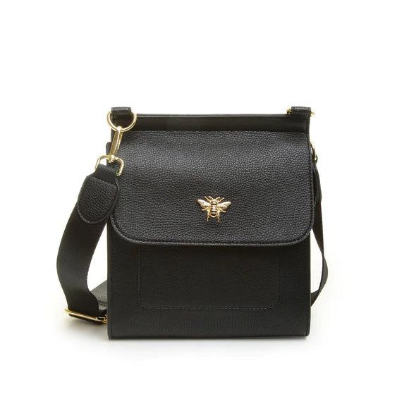 Alice Wheeler London Bloomsbury Black Cross Body Bag