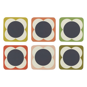 Orla Kiely Flower Spot Coasters - Set of 6