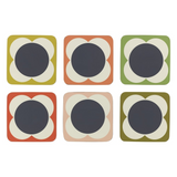 Orla Kiely Flower Spot Coasters - Set of 6