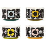 Orla Kiely Set of 4 Ceramic Ramekins - Scribble Square Flower