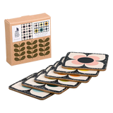 Orla Kiely Scribble Square Flower Coasters - Set of 6