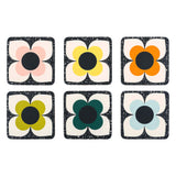 Orla Kiely Scribble Square Flower Coasters - Set of 6