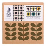 Orla Kiely Scribble Square Flower Coasters - Set of 6