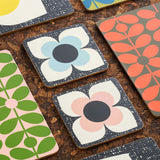 Orla Kiely Scribble Square Flower Coasters - Set of 6