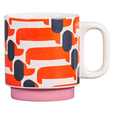 Orla Kiely Dachshund Papaya Stacking Mug