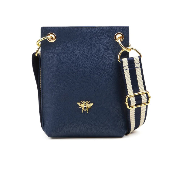 Alice Wheeler London Primrose Navy Phone Cross Body Bag