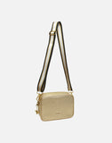 Alice Wheeler London Soho Gold Dual Compartment Camera Cross Body Bag