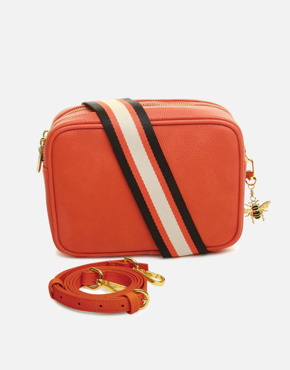 Alice Wheeler London Soho Orange Dual Compartment Camera Cross Body Bag