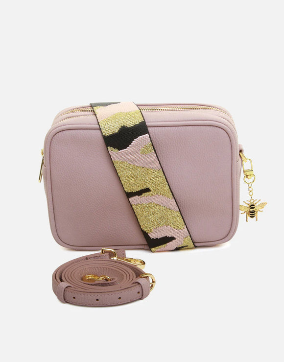 Alice Wheeler London Soho Pink Dual Compartment Camera Cross Body Bag