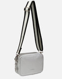 Alice Wheeler London Soho Silver Dual Compartment Camera Cross Body Bag