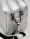 Alice Wheeler London Soho Silver Dual Compartment Camera Cross Body Bag