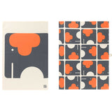 Orla Kiely Set of 2 Tea Towels - Ela Elephant